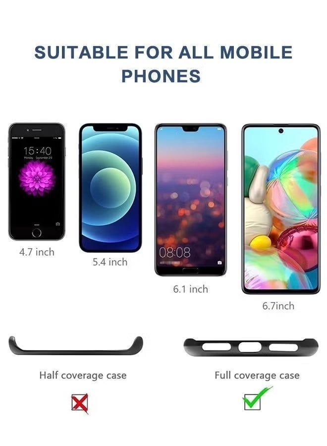 حبل تعليق للهاتف، حبل تعليق عالمي للهواتف المحمولة يُلبس حول الجسم، حزام كتف ورقبة متعدد الوظائف من النايلون قابل للتعديل، متوافق مع معظم الهواتف الذكية (أسود) - Image 4